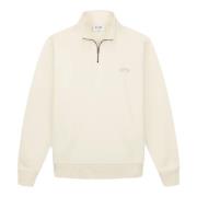 Olaf Hussein Signatur Mockneck Stickat White, Herr