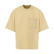 Bottega Veneta Oversized Bomull Jersey T-shirt Beige, Herr