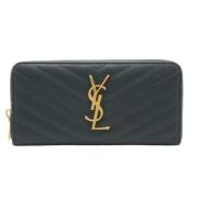 Yves Saint Laurent Vintage Pre-owned Laeder plnbcker Gray, Dam