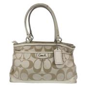 Coach Pre-owned Pre-owned Canvas handvskor Beige, Dam