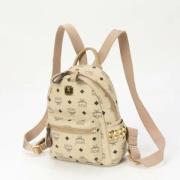 MCM Pre-owned Pre-owned Tyg ryggsckar Beige, Unisex