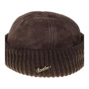 Borsalino Mocka Stickad Beanie Mössa Brown, Herr