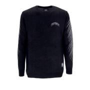 Propaganda Svart Jacquard Crew Neck Sweater Black, Herr