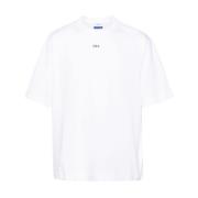 Off White Bomull Logo Print Crew Neck T-shirt White, Herr