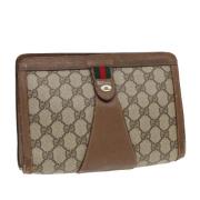 Gucci Vintage Pre-owned Laeder kuvertvskor Beige, Dam