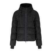 Max Mara Svart Kort Pufferjacka Candia Black, Dam