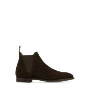 Crockett & Jones Mocka Ankelboots Brun Elastiska Insatser Brown, Herr