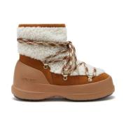 Moon Boot Shearling Trim Mockastövlar för Vinter Multicolor, Dam