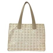 Chanel Vintage Pre-owned Canvas chanel-vskor Beige, Dam