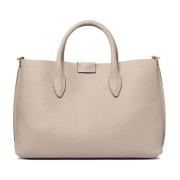 Gianni Chiarini Brun Läder Axelväska Beige, Dam