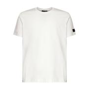 Fay Avslappnad Bomull T-shirt White, Herr