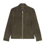 Marc O'Polo Läder blouson regular Green, Herr