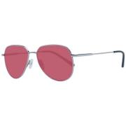 Serengeti Silver Unisex Solglasögon Rund Rosa Linser Gray, Unisex