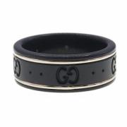 Gucci Vintage Pre-owned Vitt guld ringar Black, Unisex