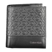 Calvin Klein Svart Läderplånbok med Myntfack och Kortfack Black, Unise...