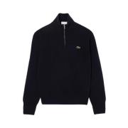 Lacoste Blå Ull Zip-Up Sweatshirt Aw24 Black, Herr