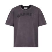 Maison Margiela Grå T-shirts och Polos med Logobroderi Gray, Herr