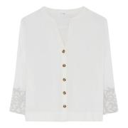 Gustav Off White Naja Blus White, Dam