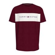 Tommy Hilfiger Röd kortärmad bomullst-shirt Red, Herr