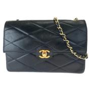 Chanel Vintage Pre-owned Laeder crossbodyvskor Black, Dam