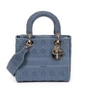 Dior Vintage Pre-owned Canvas handvskor Blue, Dam