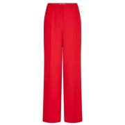 Dante 6 Elegant Straight Leg Byxor Red, Dam