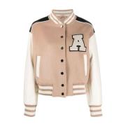 Axel Arigato Beige Ivy Varsity Jacka Knappstängning Beige, Dam