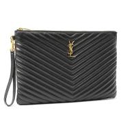 Yves Saint Laurent Vintage Pre-owned Laeder kuvertvskor Black, Herr