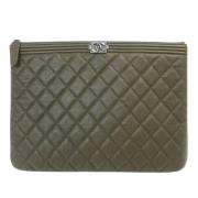 Chanel Vintage Pre-owned Laeder kuvertvskor Green, Dam