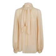 Zimmermann Batwing Blouse i Eden Stil Beige, Dam