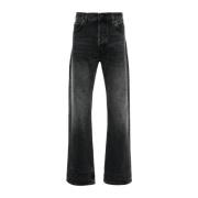 Haikure Svarta Tvättade Denim Jeans Black, Herr