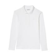 Lacoste Vit Polo Skjorta med Pärlknappar White, Dam