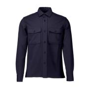 Genti Midtown Overshirts i Mörkblå Blue, Herr