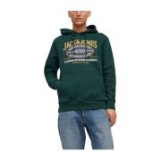 Jack & Jones Hoodie med Logotyptryck Green, Herr