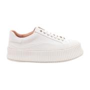 Jil Sander Vita Canvas Sneakers Elegant Stil White, Dam