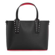 Christian Louboutin Studded Läder Mini Tote Väska Black, Dam