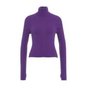 Crush Lila Stickat Aw24 för Kvinnor Purple, Dam