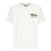 Saint Barth Vit Bomull Crew Neck T-shirt White, Herr