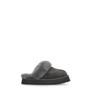 UGG Grå Mocka Shearling Tofflor Gray, Dam