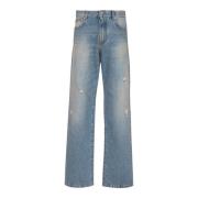 Balmain Löst sittande blå denimjeans Blue, Herr