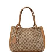 Gucci Vintage Pre-owned Canvas totevskor Brown, Dam