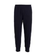 Emporio Armani Marinblå Joggers med Logoband Blue, Herr