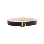 Balmain B-Bälte i läder Black, Dam