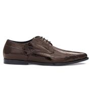 Dolce & Gabbana Brun Ål Läder Formella Skor Brown, Herr