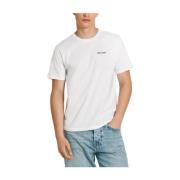 Pepe Jeans Jeep Grafiskt Logo Bomull T-shirt White, Herr