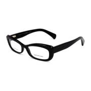 Alexander McQueen Svarta Acetatramar med Skiva Black, Dam