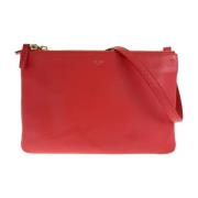 Celine Vintage Pre-owned Laeder crossbodyvskor Red, Dam