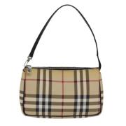 Burberry Vintage Pre-owned Canvas axelremsvskor Beige, Dam