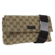 Gucci Vintage Pre-owned Canvas crossbodyvskor Beige, Dam