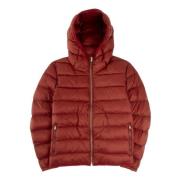 Ten C Quiltad Dun Hoodie med Fickor Red, Herr